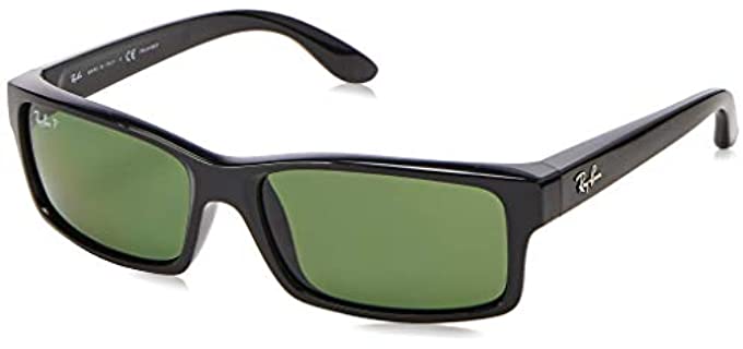Rayban Unisex Rectangular - Polarized Round Face Sunglasses
