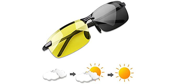 YIMI Unisex Photochromic - Driving Sunglasses