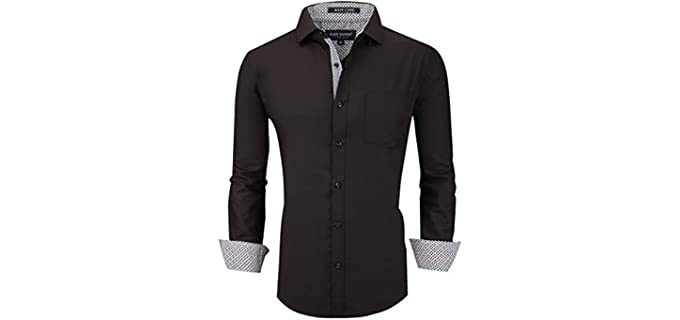 Alex Vando Men's Regular Fit - Wrinkle Free Dress Shirt