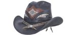 American Hat Makers Men's Storm - Leather Cowboy Hat