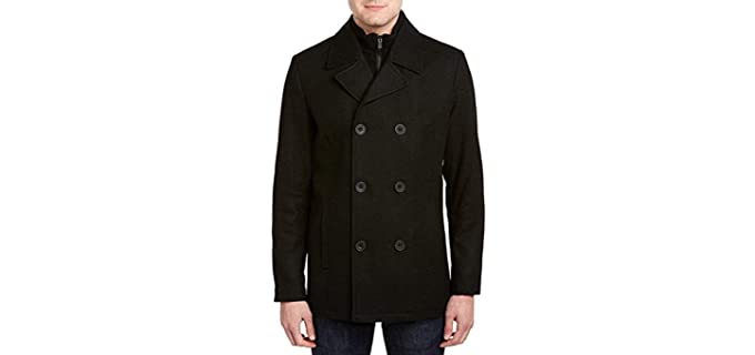 Kenneth Cole Men's Pea Coat - Warm Winter Coat