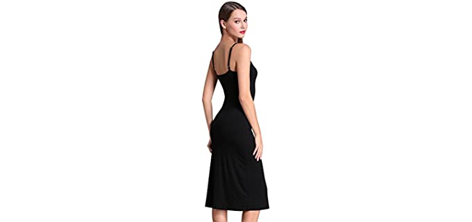 Msbasic Women's Adjustable - Strappy Dress for Apple Figures