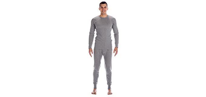 Noble Mount Men's Extreme Cold Waffle - Knit Thermal Top and Bottom Underwear Set