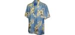 Pacific Legend Men's Plumaria - Soft Touch Hawaiian Shirt