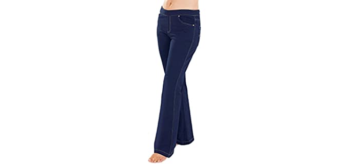 PajamaJeans Women's Bootcut - Jeans for Apple Shaped Plus Size