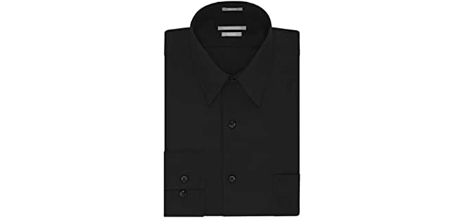 Van Heusen Men's Poplin - Wrinkle Free Dress Shirt