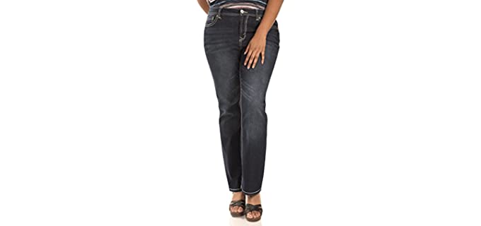 WallFlower Women's Legendary - Best Jeans for Apple Shape Plus Size