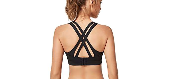 Yvette Women's High Impact - racerback Design Sports Bras