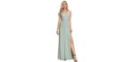 Alicepub Women's V-Neck - Maxi Dress to Wear to a Wedding