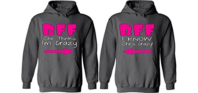 Couples Apparel Women's BFF - Matching Couple Hoodies