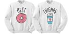 Best Friends Women's Donut Coffee - Duo Friends Sweat Shirt
