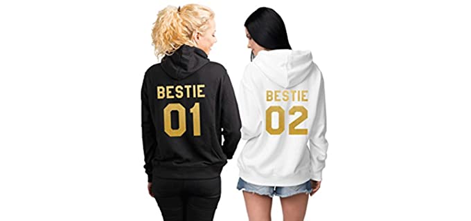 Epic Tees Men's Bestie - Best Friends Matching Hoodies Set