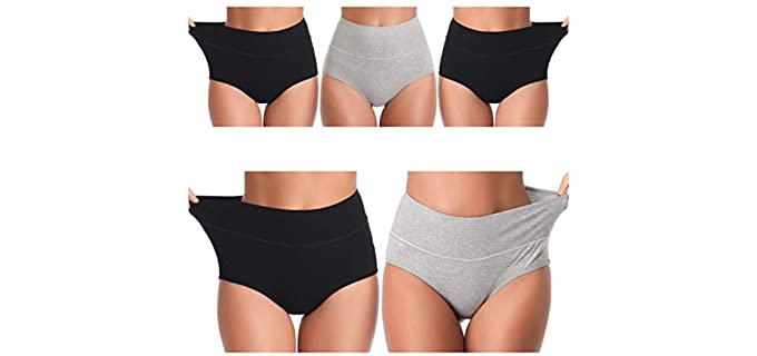 UMMISS Women's Briefs Multipack - High Waist Underwear for Women