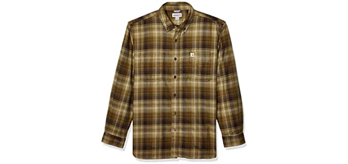 Crahartt Men's Rugged Flex - Regular Fit Flannel Shirt