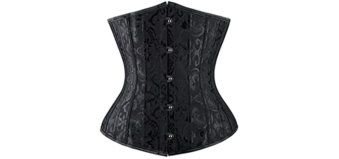 Charmain Women's Double Heavy - Spiral Boned Corset for Waist Training