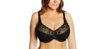 DELIMIRA Women's Plus Size - Unlined Minimizer Lace Bra