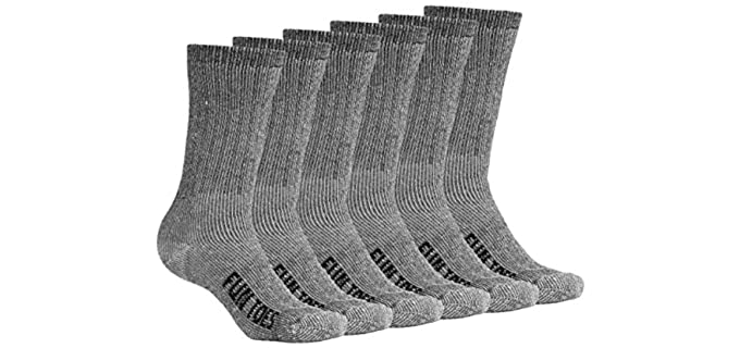 Fun Toes Unisex Merino Wool Socks - 6 Pair Merino Wool Socks for Unisex