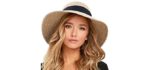 Furtalk Women's Beach - Straw Hat for Sun Protection