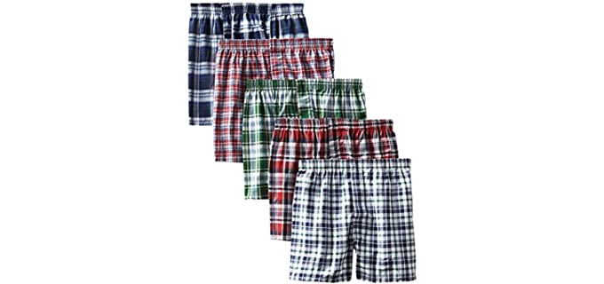 Hanes Men's Tartan - Boxer with Inside Waistband