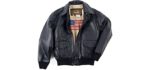 Landing Leathers Men's Air Force A-2 - Leather Flight Bomber Jacket