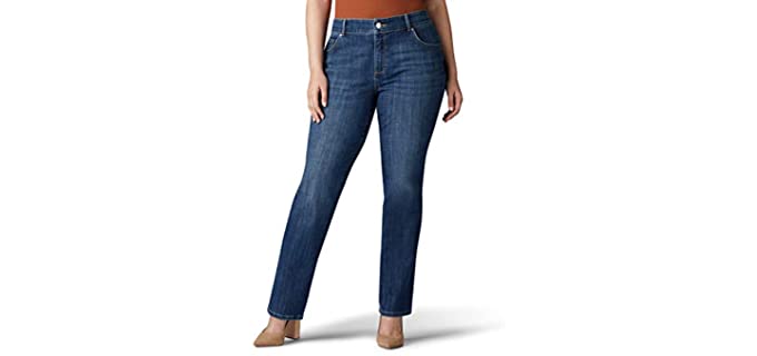 Lee Women's Relaxed - Fit Straight Leg Jeans