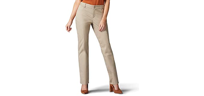 LEE Women's Wrinkle - Khaki Work Pants