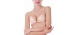 MITALOO Women's Push up - Strapless Bra Backless