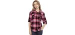 Match Women's Plaid - Long Sleeve Flannel Shirt