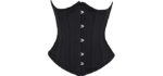 Orchard Corset Women's Boned Waist Trainer Corset - Cotton Underbust Corset