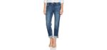 Riders by Lee Indigo Women's Fringe Cuff - Boyfriend Jeans for Apple Shaped Body