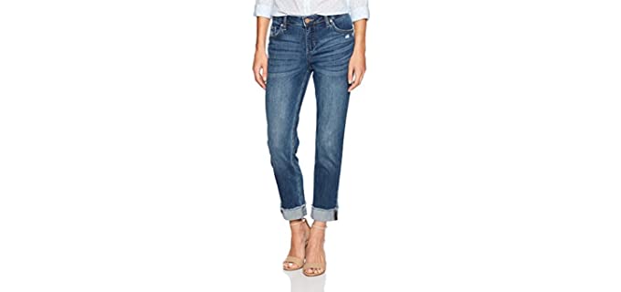 Riders by Lee Indigo Women's Fringe Cuff - Boyfriend Jeans for Apple Shaped Body