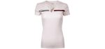 Tommy Hilfiger Women's Split-Neck - Dressy T-Shirt for Work