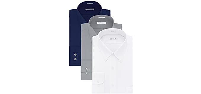 Van Heusen Men's Poplin - Regular Fit Solid Dress Shirt