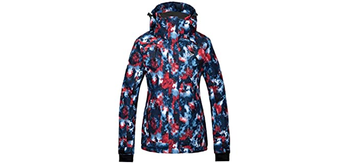 Wantdo Women's Waterproof - Rain Ski Jacket