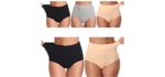 UMMISS Women's High Waist Underwear - Comfortable Briefs