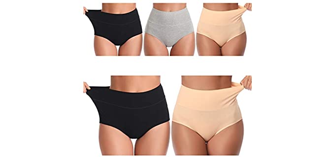 UMMISS Women's High Waist Underwear - Comfortable Briefs