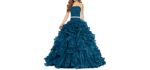 ANTS Women's Ball Gown Quinceanera - Best Ruffle Dress