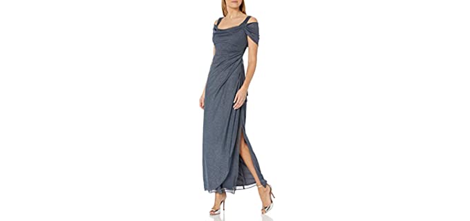 Alex Evenings Women's Grey Prom Dress - Grey Prom Dress for Wedding