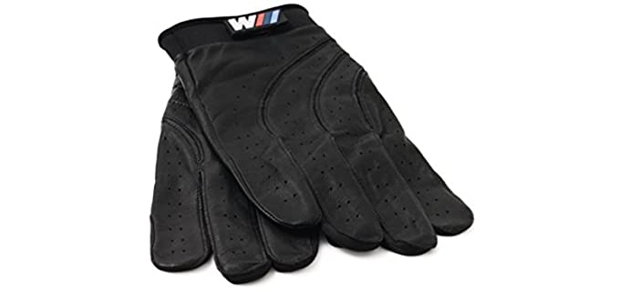 BMW Men's BMW Driving Gloves - Black Leather Driving Gloves