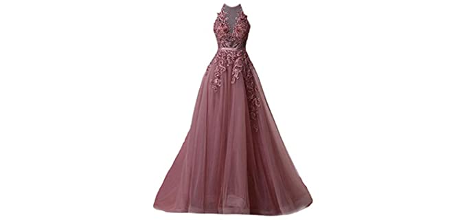 Fanciest Women's halter - Prom Dress