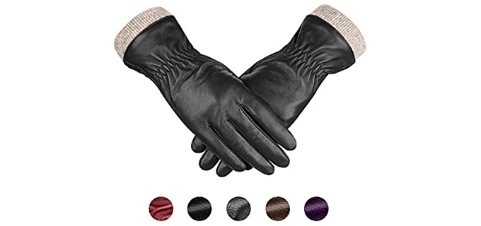 Alepo Men's Sheepskin Leather Gloves - Sheepskin Driving Gloves