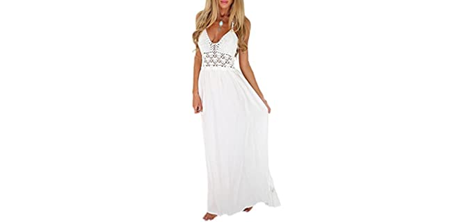 Lilbetter Women's Beach - Crochet Maxi Dress