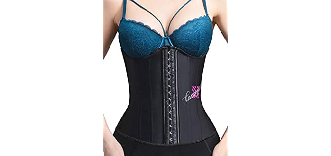 LissommeX Women's Cincher Body Shaper - Best Waist Trainer for Lower Belly Fat