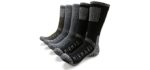 Mirmaru Men's 5 Pack - Outdoor Moisture Wicking Socks