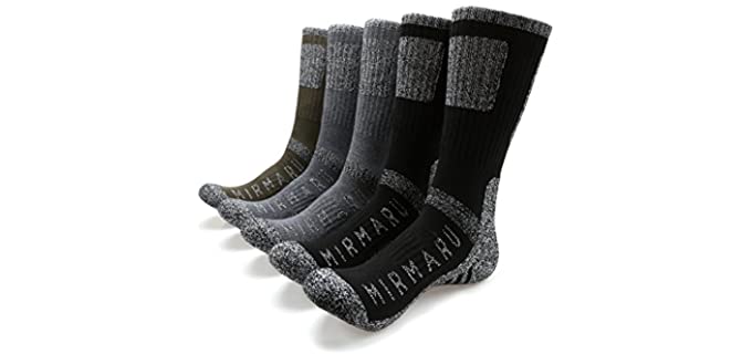 Mirmaru Men's 5 Pack - Outdoor Moisture Wicking Socks