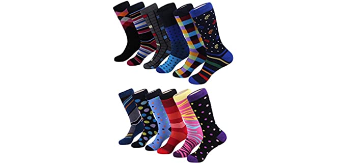 Marino Men's Colorful - Patterned Dress Socks
