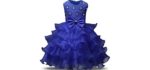 NNJXD Girl's Ruffles - Ruffles Quinceanera Dress