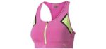 Puma Women's Front Zip - High Impact Sports Bra