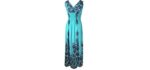 Plum Women's Feathers - Exotic Maxi Dress