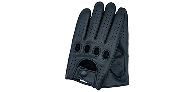 Riparo Men's Genuine Leather Driving Gloves - Car Driving Gloves